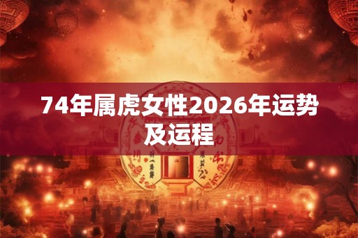 74年属虎女性2026年运势及运程 74年属虎女性2026年运势及运程