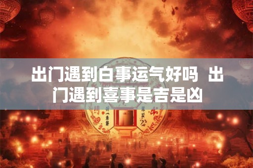 出门遇到白事运气好吗  出门遇到喜事是吉是凶