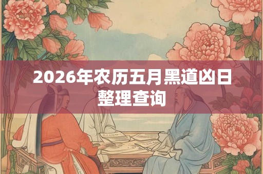 2026年农历五月黑道凶日整理查询