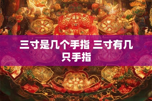 三寸是几个手指 三寸有几只手指