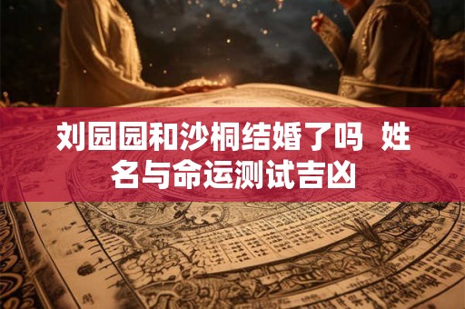 刘园园和沙桐结婚了吗  姓名与命运测试吉凶