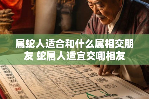 属蛇人适合和什么属相交朋友 蛇属人适宜交哪相友