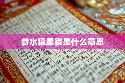 参水猿星宿是什么意思