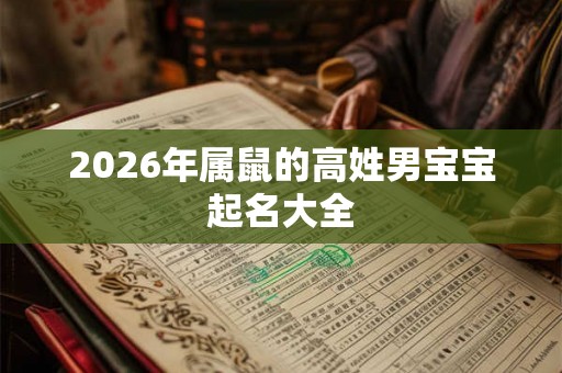 2026年属鼠的高姓男宝宝起名大全