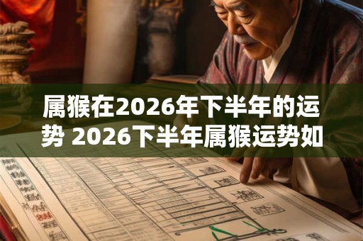 属猴在2026年下半年的运势 2026下半年属猴运势如何