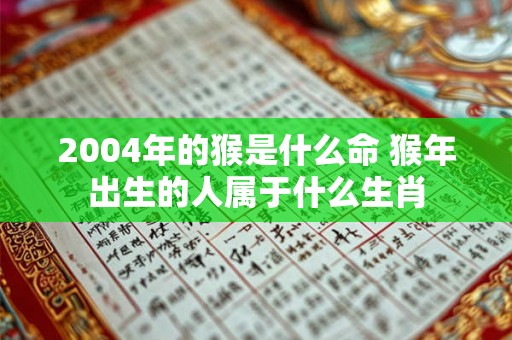 2004年的猴是什么命 猴年出生的人属于什么生肖