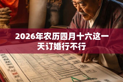 2026年农历四月十六这一天订婚行不行 2026年农历四月十六这一天订婚行不行