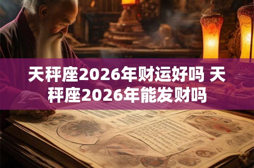 天秤座2026年财运好吗 天秤座2026年能发财吗