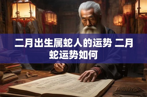二月出生属蛇人的运势 二月蛇运势如何