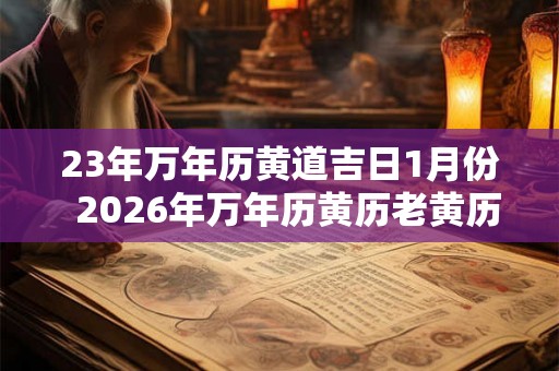 23年万年历黄道吉日1月份  2026年万年历黄历老黄历