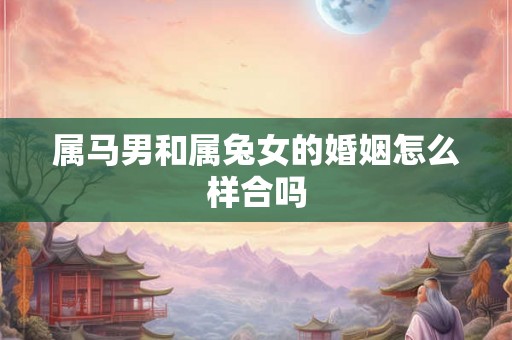 属马男和属兔女的婚姻怎么样合吗 属马男和属兔女的婚姻怎么样合吗