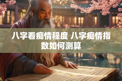 八字看痴情程度 八字痴情指数如何测算
