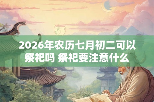 2026年农历七月初二可以祭祀吗 祭祀要注意什么