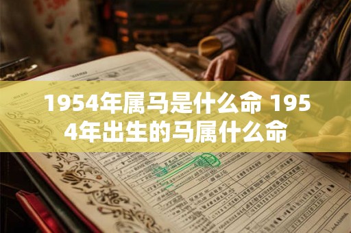 1954年属马是什么命 1954年出生的马属什么命
