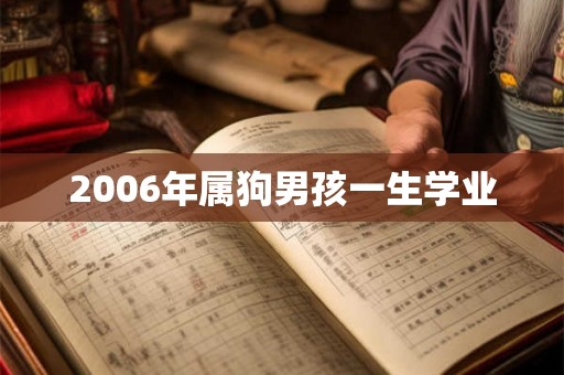 2006年属狗男孩一生学业