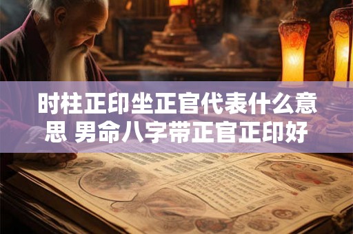 时柱正印坐正官代表什么意思 男命八字带正官正印好吗 时柱正印坐正官代表什么意思 男命八字带正官正印好吗