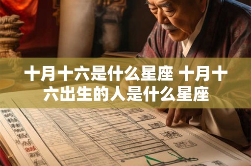 十月十六是什么星座 十月十六出生的人是什么星座