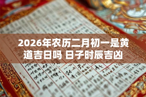 2026年农历二月初一是黄道吉日吗 日子时辰吉凶
