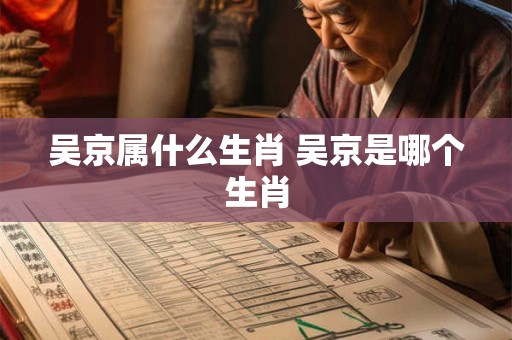 吴京属什么生肖 吴京是哪个生肖
