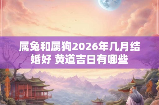属兔和属狗2026年几月结婚好 黄道吉日有哪些