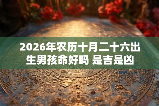 2026年农历十月二十六出生男孩命好吗 是吉是凶