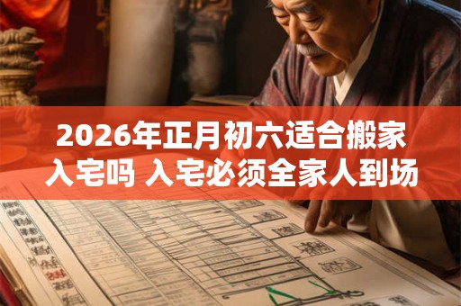 2026年正月初六适合搬家入宅吗 入宅必须全家人到场吗