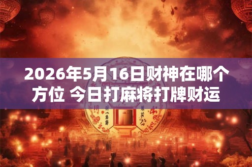 2026年5月16日财神在哪个方位 今日打麻将打牌财运方位