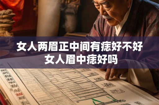 女人两眉正中间有痣好不好 女人眉中痣好吗