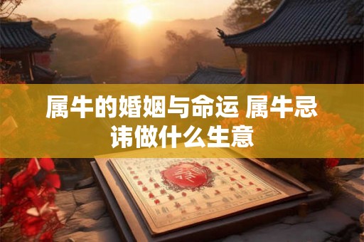 属牛的婚姻与命运 属牛忌讳做什么生意
