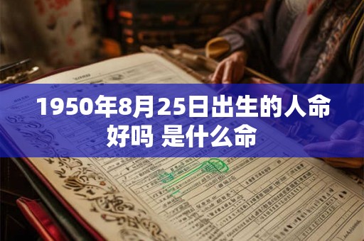 1950年8月25日出生的人命好吗 是什么命
