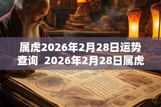 属虎2026年2月28日运势查询  2026年2月28日属虎今日运势
