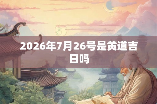 2026年7月26号是黄道吉日吗 2026年7月26号是黄道吉日吗