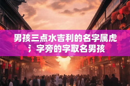 男孩三点水吉利的名字属虎 氵字旁的字取名男孩