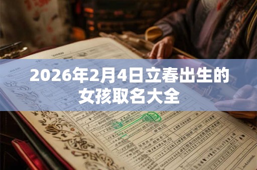2026年2月4日立春出生的女孩取名大全 2026年2月4日立春出生的女孩取名大全