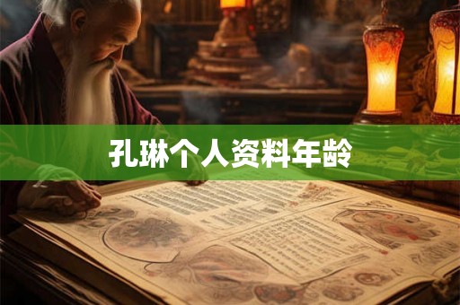 孔琳个人资料年龄 孔琳个人资料年龄