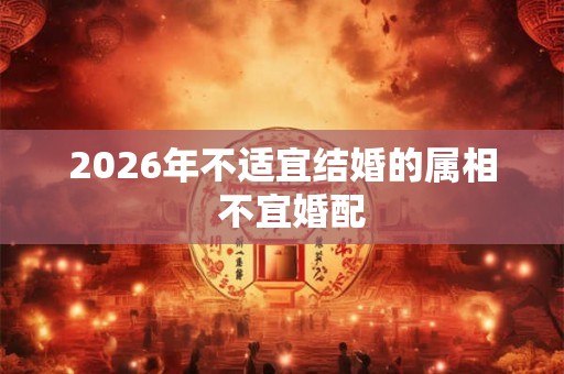 2026年不适宜结婚的属相  不宜婚配