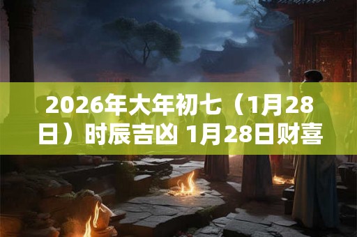 2026年大年初七（1月28日）时辰吉凶 1月28日财喜神方位