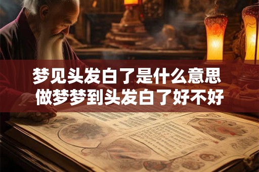 梦见头发白了是什么意思 做梦梦到头发白了好不好 梦见头发白了是什么意思 做梦梦到头发白了好不好