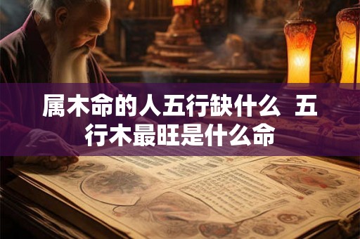 属木命的人五行缺什么  五行木最旺是什么命