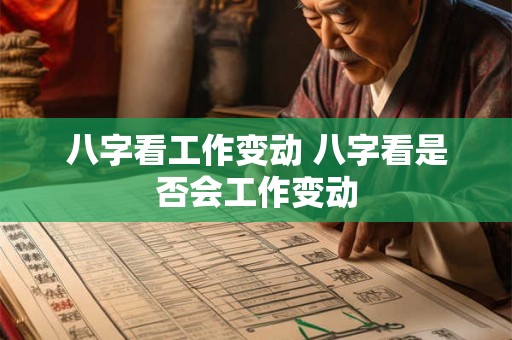 八字看工作变动 八字看是否会工作变动