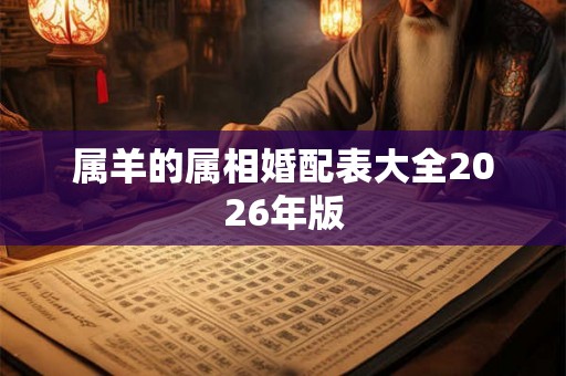 属羊的属相婚配表大全2026年版