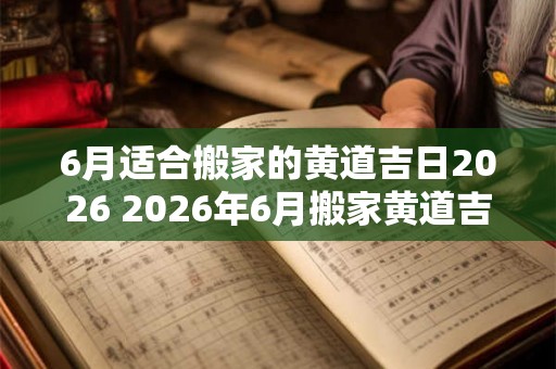 6月适合搬家的黄道吉日2026 2026年6月搬家黄道吉日