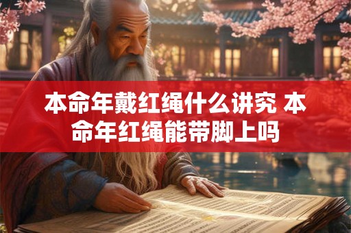 本命年戴红绳什么讲究 本命年红绳能带脚上吗