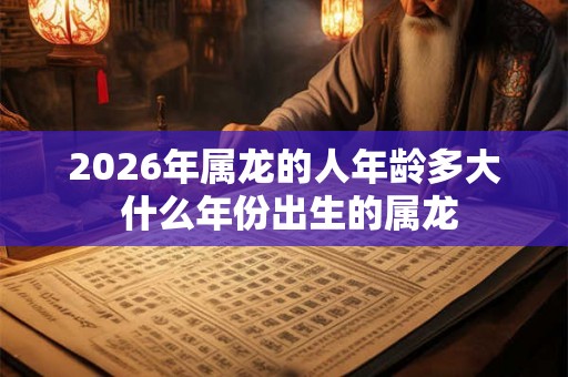 2026年属龙的人年龄多大 什么年份出生的属龙