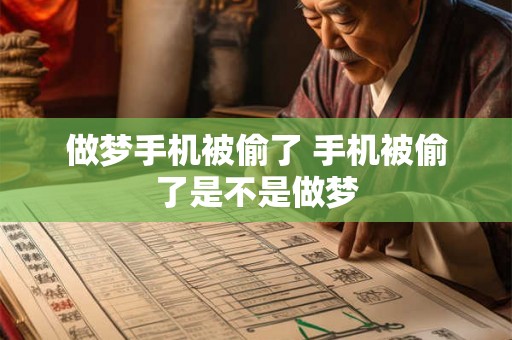 做梦手机被偷了 手机被偷了是不是做梦