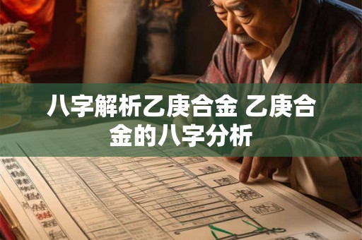八字解析乙庚合金 乙庚合金的八字分析 八字解析乙庚合金 乙庚合金的八字分析