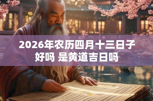 2026年农历四月十三日子好吗 是黄道吉日吗