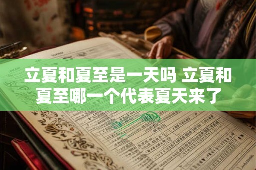 立夏和夏至是一天吗 立夏和夏至哪一个代表夏天来了