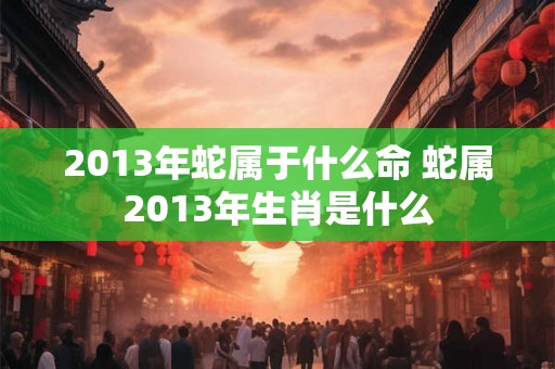 2013年蛇属于什么命 蛇属2013年生肖是什么