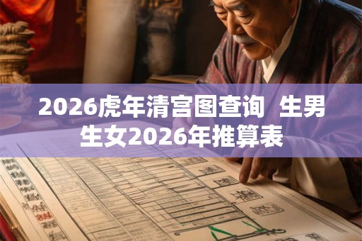 2026虎年清宫图查询  生男生女2026年推算表